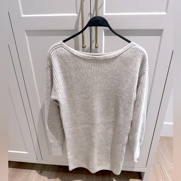 NWT intermix wool cashmere sweater dress tunic heather gray - Picture 2 of 12